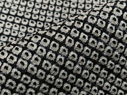 平和屋着物∞羽織 総絞り 吉祥文 黒地 正絹 逸品 CAAV5858id