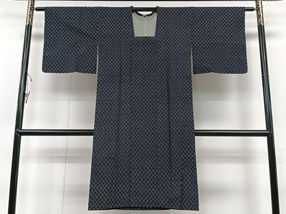 平和屋着物＃道行コート　単衣　吉祥文　ロング丈　綿　CAAV5863id