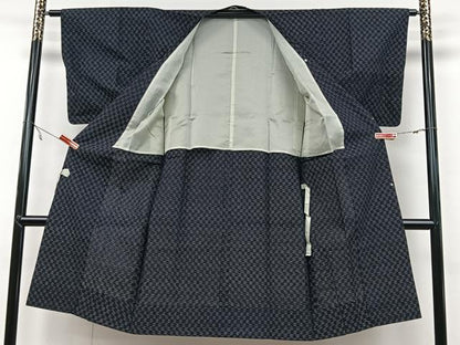 平和屋着物＃道行コート　単衣　吉祥文　ロング丈　綿　CAAV5863id