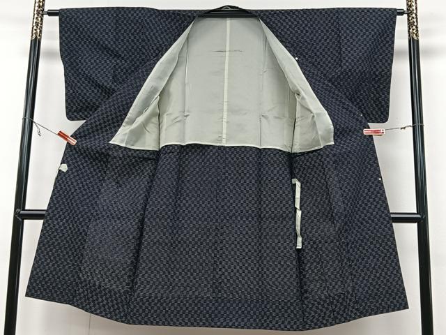 平和屋着物＃道行コート　単衣　吉祥文　ロング丈　綿　CAAV5863id