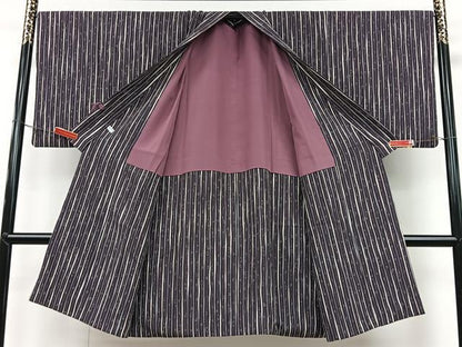平和屋着物＃道中着　舞葉間道　ロング丈　正絹　逸品　CAAV5864id