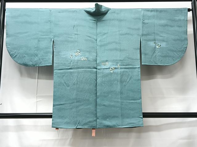 平和屋着物＃道中着　総刺繍　舞桜文　暈し染め　金糸　正絹　逸品　CAAV5865id