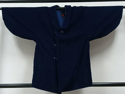 平和屋着物＃和装コート　ベロア　鉄紺色　CAAV5868id