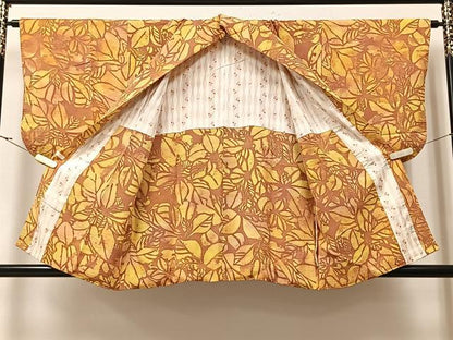 平和屋着物∞道中着 草花文 暈し染め 正絹 逸品 CAAV5869id