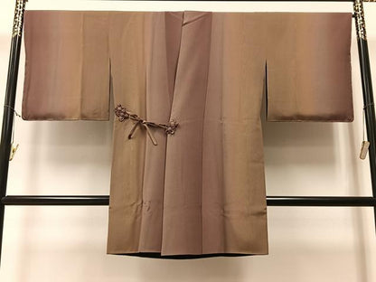 平和屋着物＃道中着　リバーシブル　霞文　暈し染め　ロング丈　正絹　逸品　CAAV5875id