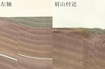平和屋着物＃道中着　流線文　暈し染め　ロング丈　正絹　逸品　CAAV5890id