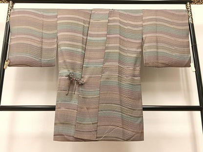 平和屋着物＃道中着　流線文　暈し染め　ロング丈　正絹　逸品　CAAV5890id