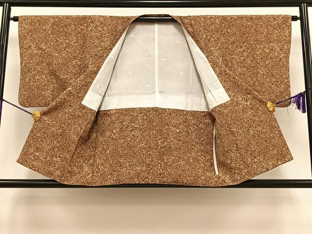 平和屋着物∞道行コート 天井花文 正絹 逸品 CAAV5899id
