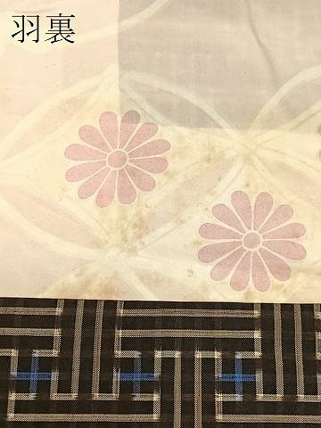 平和屋着物＃本場大島紬　龍郷絣　秋名バラ　羽織　正絹　逸品　CAAV5908id
