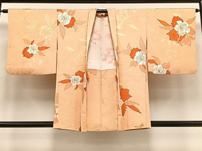 平和屋着物∞羽織 地紋起こし 草花文 正絹 逸品 CAAV5919id