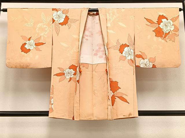 平和屋着物∞羽織 地紋起こし 草花文 正絹 逸品 CAAV5919id