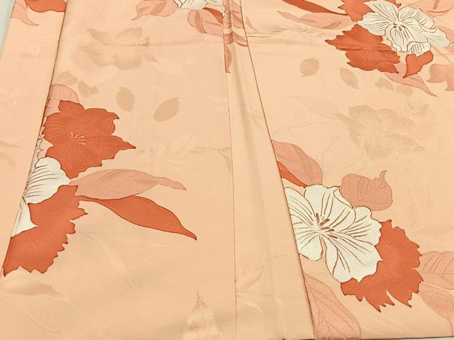 平和屋着物∞羽織 地紋起こし 草花文 正絹 逸品 CAAV5919id