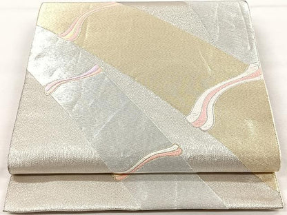 平和屋着物◎六通柄袋帯　唐織　竹文　金銀糸　正絹　逸品　CAAV5925id
