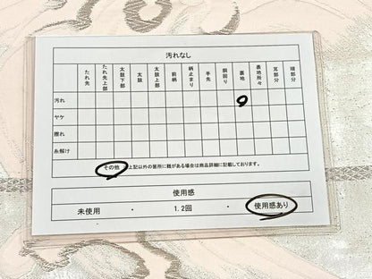 平和屋着物◎六通柄袋帯　唐織　立波文　銀糸　正絹　逸品　CAAV5970id