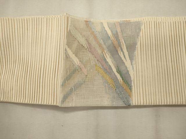 平和屋着物＊夏物 つけ帯 絽綴れ 流線文 金銀糸 正絹 逸品 CAAV6398oy