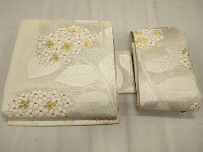 平和屋着物＊夏物 つけ帯 紫陽花 金糸 正絹 逸品 CAAV6399oy