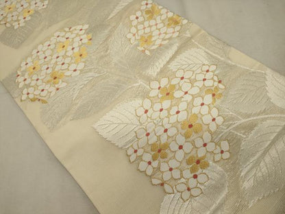 平和屋着物＊夏物 つけ帯 紫陽花 金糸 正絹 逸品 CAAV6399oy
