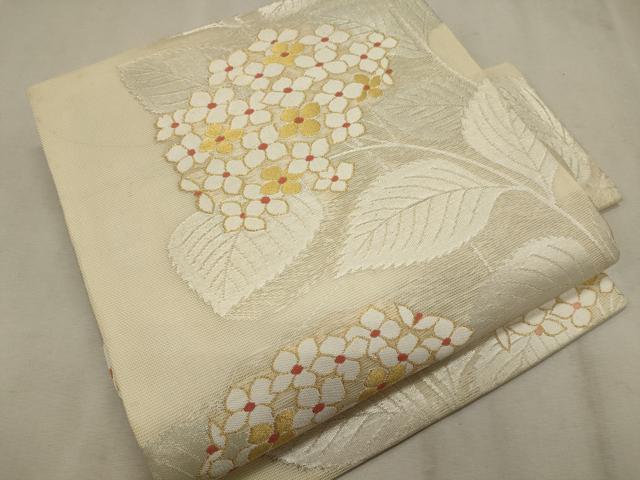 平和屋着物＊夏物 つけ帯 紫陽花 金糸 正絹 逸品 CAAV6399oy