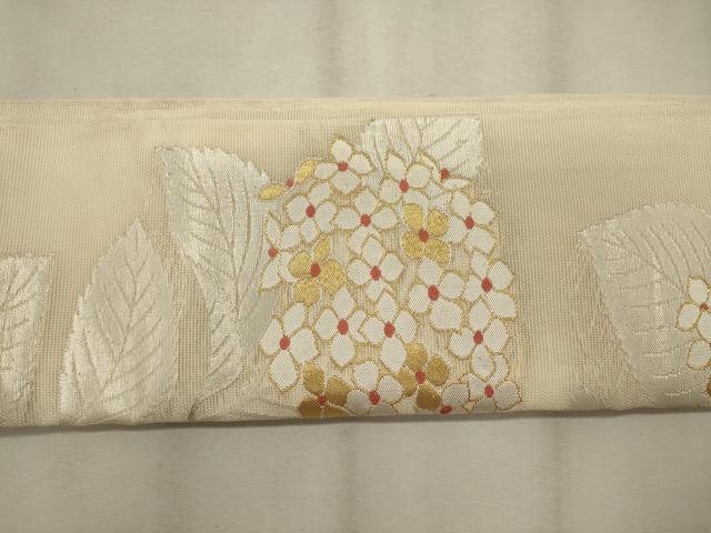 平和屋着物＊夏物 つけ帯 紫陽花 金糸 正絹 逸品 CAAV6399oy