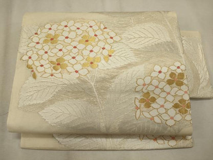平和屋着物＊夏物 つけ帯 紫陽花 金糸 正絹 逸品 CAAV6399oy