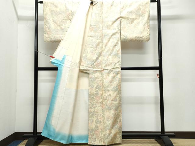平和屋着物●本場大島紬 草花文 正絹 逸品 CAAV6410vf