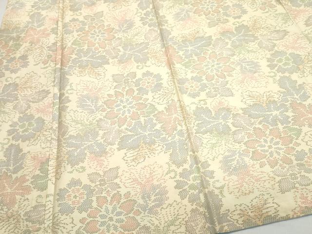 平和屋着物●本場大島紬 草花文 正絹 逸品 CAAV6410vf