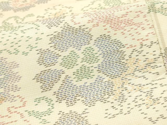 平和屋着物●本場大島紬 草花文 正絹 逸品 CAAV6410vf