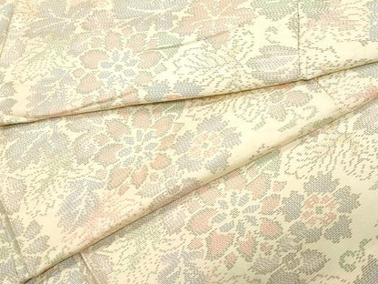 平和屋着物●本場大島紬 草花文 正絹 逸品 CAAV6410vf