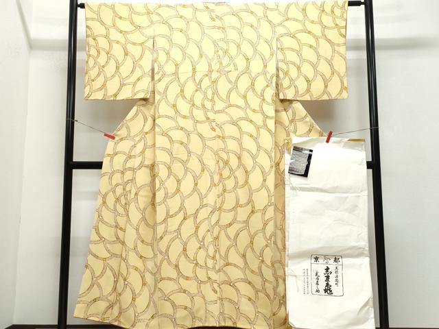 平和屋着物●極上　銀座　志ま亀　小紋　花繋ぎ　たとう紙付き　正絹　逸品　CAAV6434vf