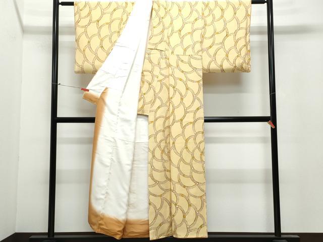 平和屋着物●極上　銀座　志ま亀　小紋　花繋ぎ　たとう紙付き　正絹　逸品　CAAV6434vf