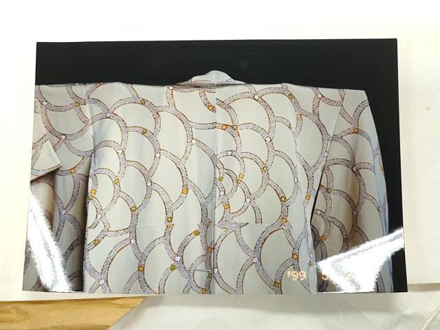 平和屋着物●極上　銀座　志ま亀　小紋　花繋ぎ　たとう紙付き　正絹　逸品　CAAV6434vf