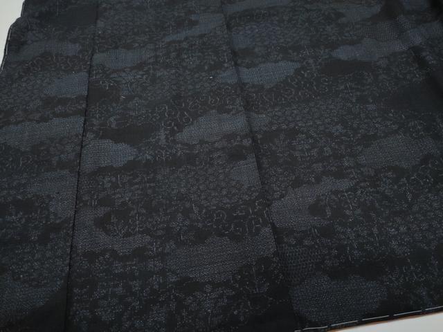 平和屋着物●本場結城紬　重要無形文化財　100亀甲　雲取り吉祥文　阪急百貨店扱い　証紙付き　正絹　逸品　未使用　CAAV6441vf