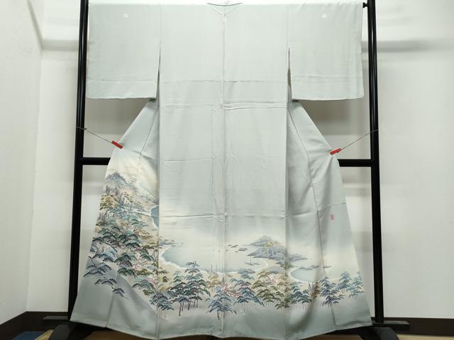 平和屋着物●十日町友禅作家 阿部佳雪 色留袖 九十九湾 暈し染め 正絹 逸品 CAAV6466vf
