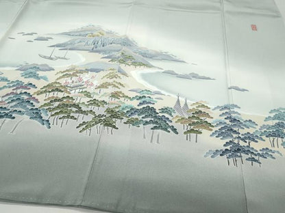 平和屋着物●十日町友禅作家 阿部佳雪 色留袖 九十九湾 暈し染め 正絹 逸品 CAAV6466vf
