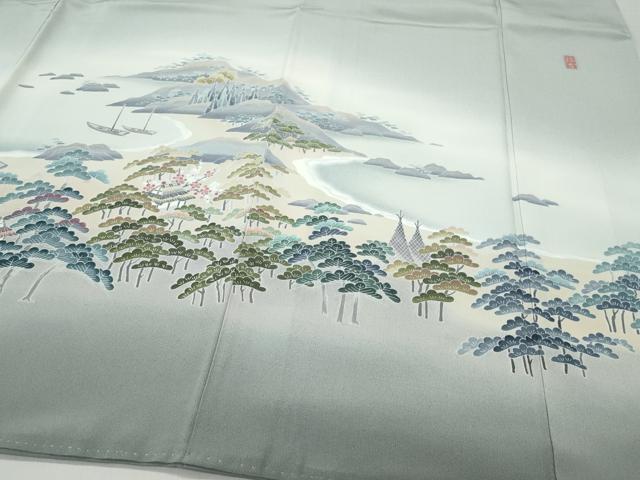平和屋着物●十日町友禅作家 阿部佳雪 色留袖 九十九湾 暈し染め 正絹 逸品 CAAV6466vf