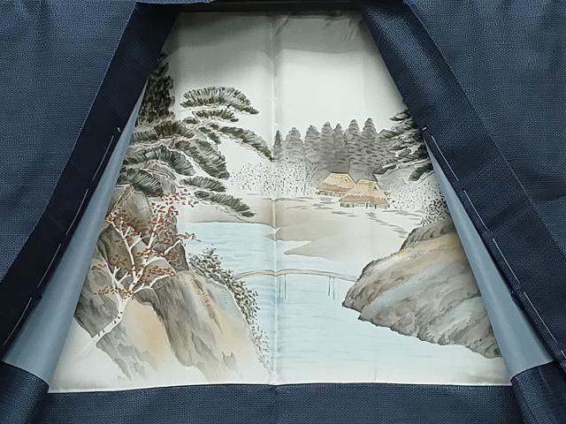 平和屋着物●男性 本場大島紬 アンサンブル 100亀甲 総詰め 正絹 逸品 未使用 CAAV6479vf