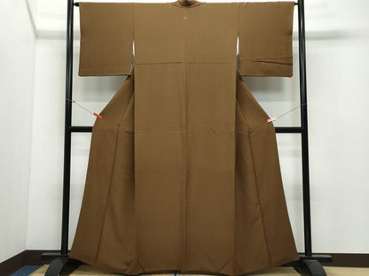 平和屋着物●上質な色無地 憲法色 正絹 逸品 CAAV6481vf