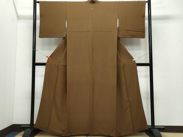 平和屋着物●上質な色無地 憲法色 正絹 逸品 CAAV6481vf