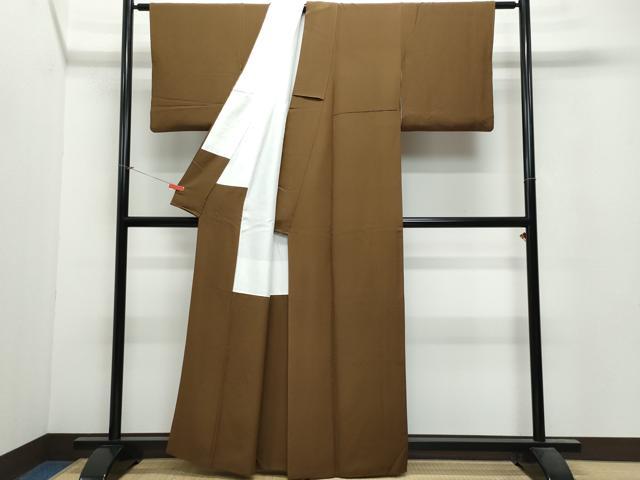 平和屋着物●上質な色無地 憲法色 正絹 逸品 CAAV6481vf