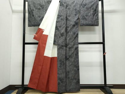 平和屋着物●本場大島紬 7マルキ 吉祥楓文 正絹 逸品 未使用 CAAV6483vf