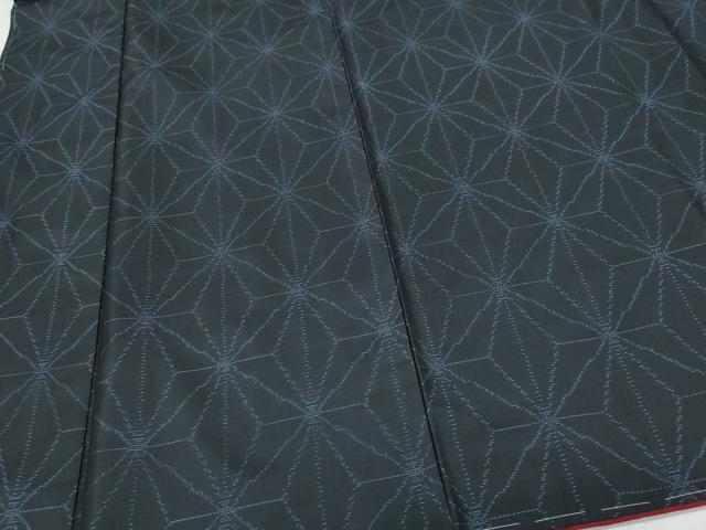 平和屋着物●本場大島紬 麻の葉文 正絹 逸品 未使用 CAAV6513vf