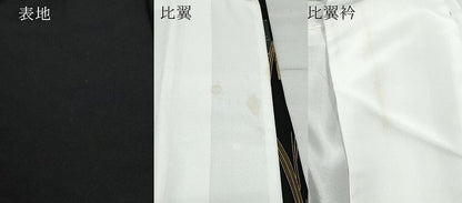 平和屋着物●豪華黒留袖　作家物　駒刺繍　流水松桐花文　金彩　正絹　逸品　CAAV6528vf