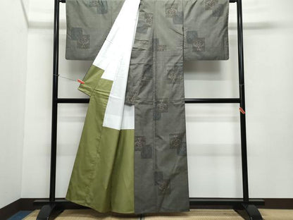 平和屋着物●本場大島紬　9マルキ　エジプト物語　前山織物謹製　証紙付き　正絹　逸品　CAAV6530vf