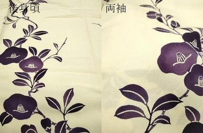 平和屋着物●訪問着 椿 鬼しぼ縮緬 大丸扱い 正絹 逸品 CAAV6540vf
