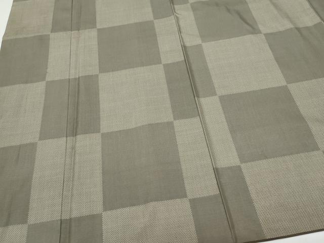 平和屋着物●本場大島紬 7マルキ 市松文様 正絹 逸品 CAAV6553vf