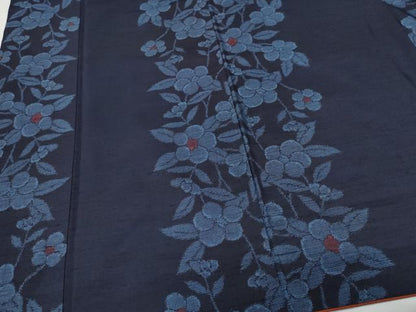 平和屋着物●上質な紬 枝花文 正絹 逸品 CAAV6556vf