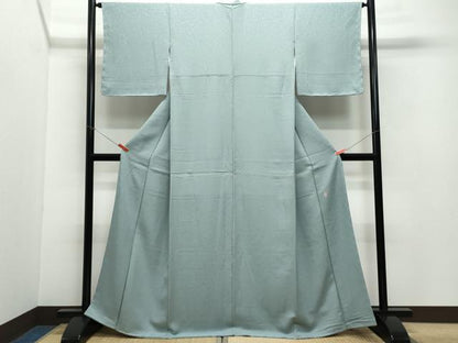 平和屋着物●上質な色無地　作家物　花唐草地紋　豆がら茶色　正絹　逸品　未使用　CAAV6563vf