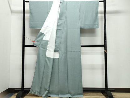 平和屋着物●上質な色無地　作家物　花唐草地紋　豆がら茶色　正絹　逸品　未使用　CAAV6563vf