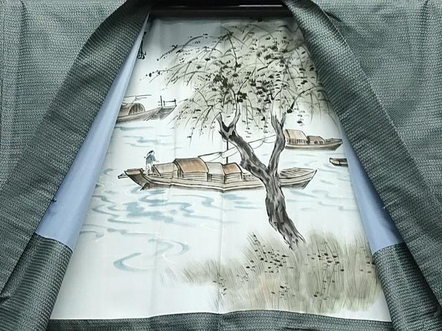 平和屋着物●男性 本場大島紬 アンサンブル 100亀甲 総詰め 正絹 逸品 CAAV6589vf