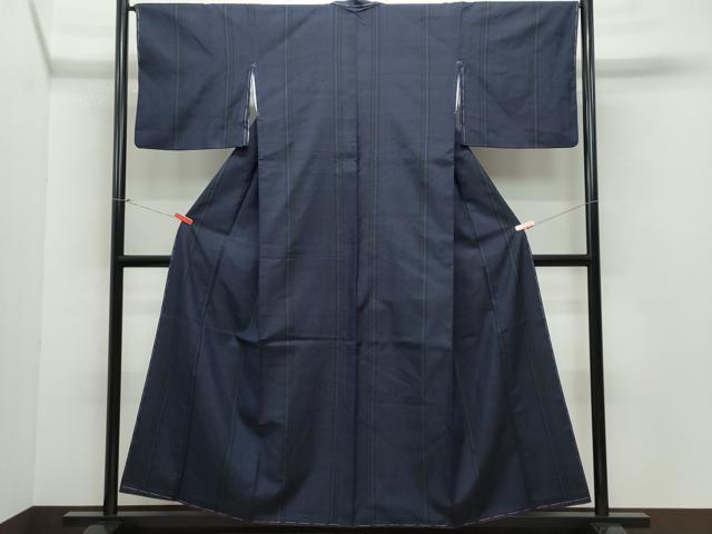 平和屋着物●上質な紬 間道 正絹 逸品 未使用 CAAV6625vf